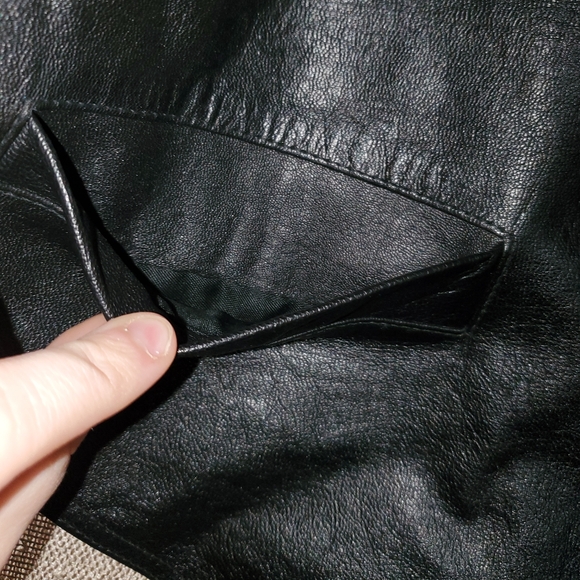 Exclusive Paragraff Genuine Leather vest button-up pockets SZ LG - Picture 4 of 5